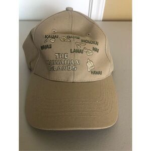 Surfware Hawaiian Classics Hat Cap The Hawaiian Islands Tan One Size Adjustable